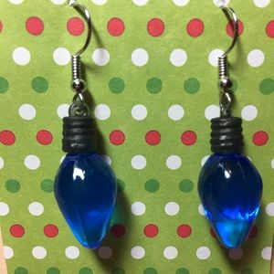 Christmas lightbulb earrings